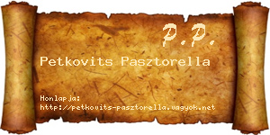 Petkovits Pasztorella névjegykártya